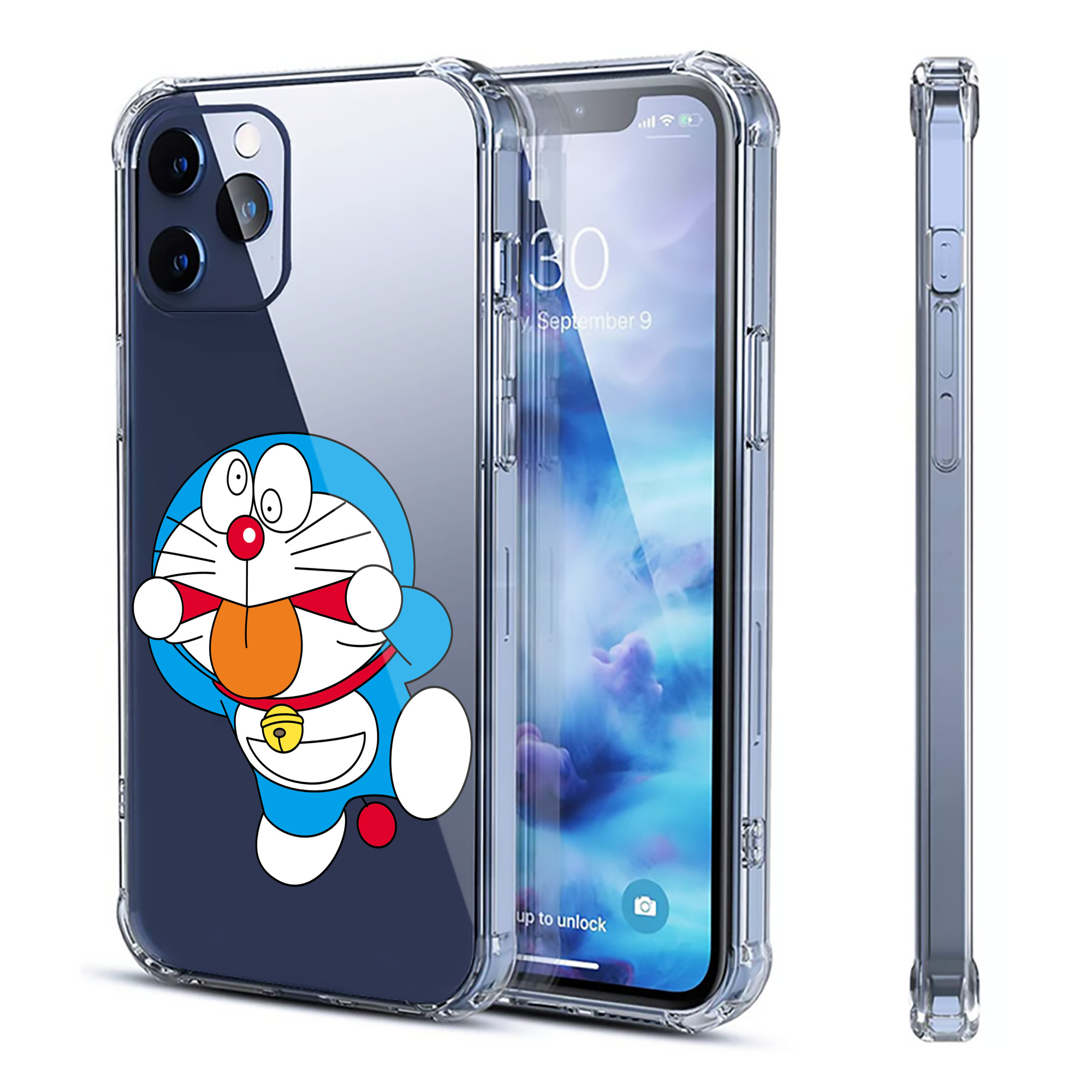 （画像用） ドラえもん Doraemon 【iPhone 12シリーズ対応】透明スマホケース（クリアソフトケース）